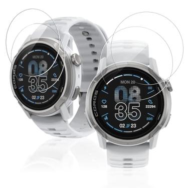 Imagem de NOUKAJU [Pacote com 4] Protetor de tela para COROS APEX 4 46 mm, protetor de vidro temperado, vidro temperado HD, dureza 9H, resistente a arranhões para relógio esportivo COROS APEX 4 (46 mm)