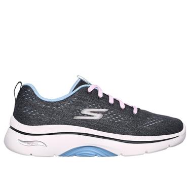 Imagem de Skechers Tênis feminino Go Walk Arch Fit 2.0 Vivid Sunset, preto, 41 EU