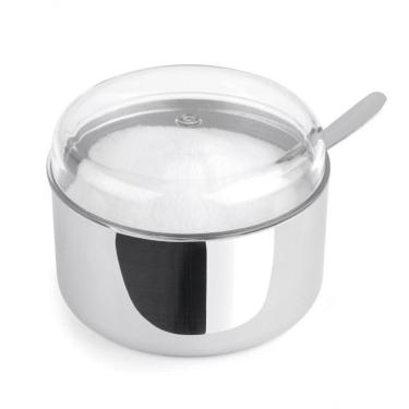 Imagem de Açucareiro De Aço Inox 350g Com Colher Tampa Porta Açucar Cozinha Casa Multiuso Temperos Chá Café