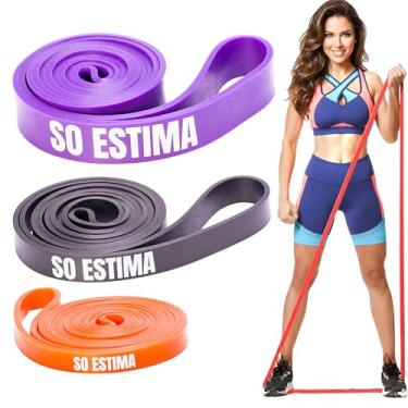 Imagem de Ganhe Força E Flexibilidade Kit Elástico Super Band 3 Níveis Para Pernas Glúteos Braços e Costas Treino Portátil Muscular e Alongamento