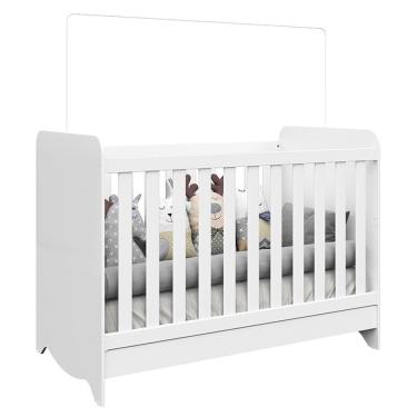 Imagem de Berço Americano Ben 3 Em 1 Branco Brilho - Móveis Peroba