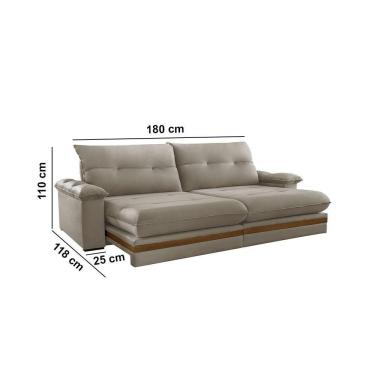 Imagem de Sofá Avalon 02 Módulos De 90cm Br25cm Meu Sofá Online B002 Veludo Capuccino