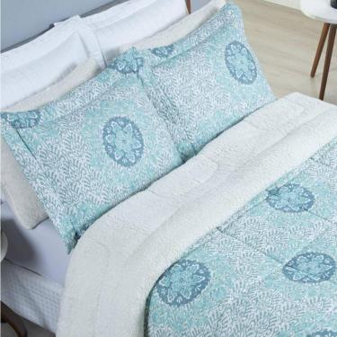 Imagem de Edredom Solteiro Coberdrom Top Line Estampado Hipercal-sherpa 2 Peças - Lotus