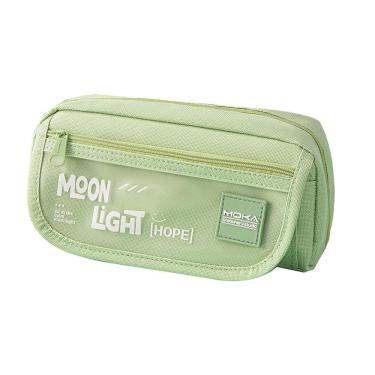 Imagem de Estojo para lápis Moon Light Hope Green Canvas de grande capacidade
