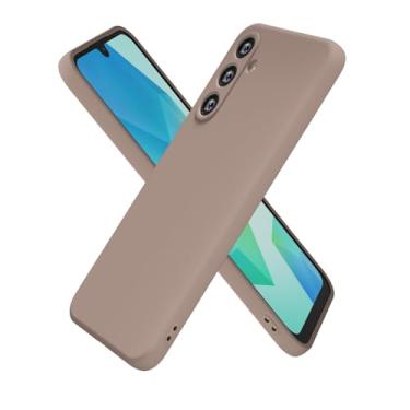 Imagem de oakxco Capa de silicone para Samsung Galaxy A16 5G, ultrafina e fina para mulheres e meninas, cor lisa lisa minimalista estética fofa design feminino, gel de borracha macia TPU com capa para câmera