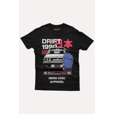 Imagem de Camiseta Nerd Chic DRIFT 1990 Estilo Geek e Nerd Japones 1990 Casual-Unissex
