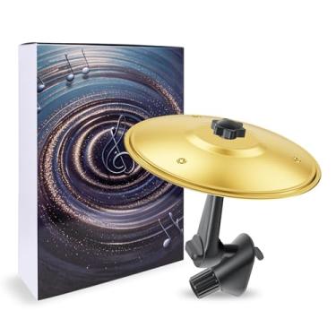 Imagem de TZQZYL Prato de carro, mini prato de batida de tambor para ventilação de carro, torna sua condução mais divertida, adequado para todos os tipos de veículos, dourado