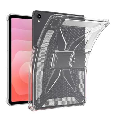 Imagem de Capa para tablet Samsung Galaxy Tab S11, capa KONXISA com suporte, capa macia de policarbonato premium, capa protetora resistente a arranhões e choque, transparente