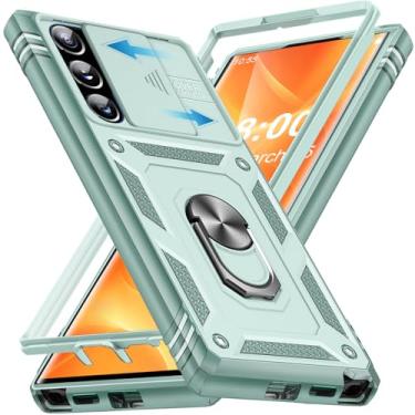 Imagem de Giyer Capa protetora para Samsung Galaxy S22 Ultra com protetor de tela, à prova de choque, à prova de quedas, resistente e resistente, suporte de anel resistente, capa protetora para Samsung S22