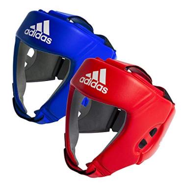 Imagem de adidas Protetor de cabeça de boxe aprovado pela AIBA unissex, vermelho, pequeno