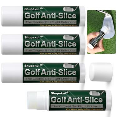 Imagem de Shupakul 4 peças de composto antigancho anti-fatia de golfe para tacos, bastão de cera para motorista de golfe para reduzir a rotação lateral, acessórios de composto de taco de golfe portátil para