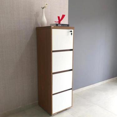 Imagem de Arquivo artany 4 gavetas ii - y37 - freijó/branco 6290