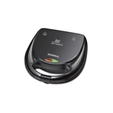 Imagem de Sanduicheira Elétrica Fast Gril Toast, 750W, 127V, Inox, Antiaderente, Abertura 180°, Compacta, 22x18,5x5,5cm