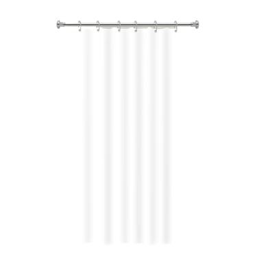 Imagem de Cortina para Box de Banheiro Vinil Luxo, 1,38m x 1,98m, Antimofo, Impermeável. (Branco)