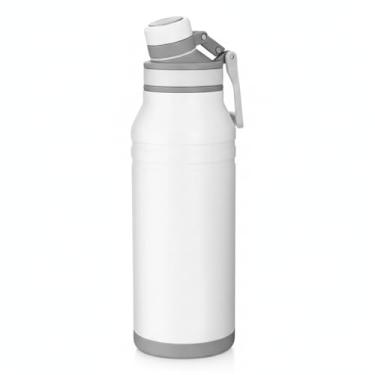 Imagem de Garrafa Térmica Inox 1,2L Branca com Alça e Bico – UltraTherm