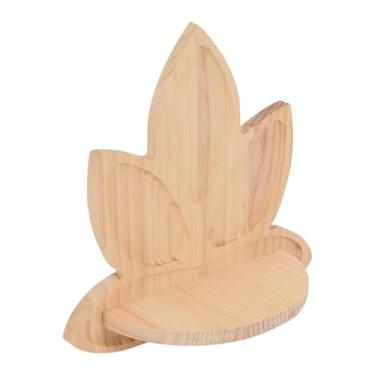 Imagem de Ｂｅｓｇａ Prateleira de parede de madeira multifuncional, organizador rústico, suporte de armazenamento para quarto de bebê, Sólido