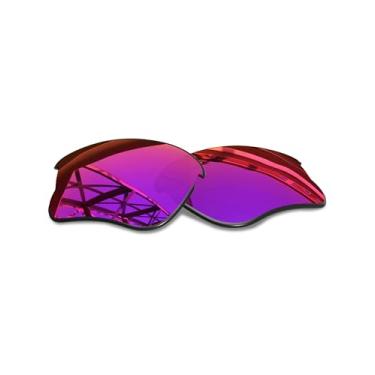 Imagem de SmartVLT Lentes de reposição masculinas para óculos de sol Oakley Flak Jacket – Mais opções, Policarbonato - Sol meia-noite polarizado revestido com ar, One Size