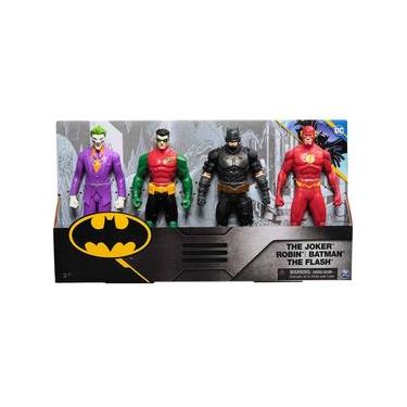 Imagem de 4 Bonecos Coringa, Robin, Batman E Flash De 15Cm - Batman Dc