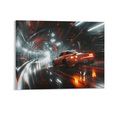 Imagem de HouLaiZhe Speed ​​jdm S2000 Tunnel Sports Cool Posters Canvas Wall Estética Decoração de parede Impressão de parede Sala de Galeria Decoração de parede para quarto sala de estar escritório 16 x 20