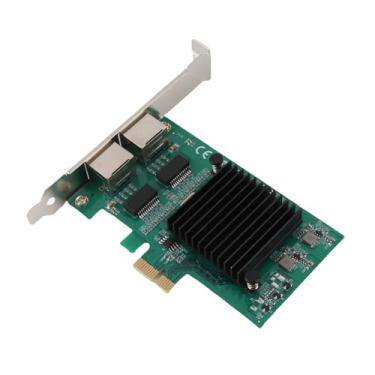 Imagem de Naroote Placa de Rede Gigabit de Porta Dupla PCI-E para Desktop de Alta Velocidade, Adaptador Ethernet de Chipset 82576 para/Linux, 2 Interfaces RJ-45 UTP-5, Plug and Play