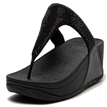 Imagem de FitFlop EJ8090-040 LULU Sandálias de dedo do pé adornadas de cristal todas pretas US06