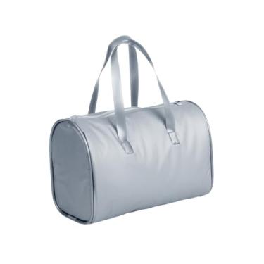 Imagem de Bolsa Térmica Impermeável 8 Litros PVC 15x20x23cm com Alças e Zíper Natação Esportes Multiuso (Cinza)