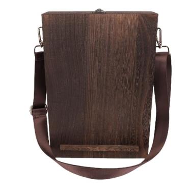 Imagem de Hyuduo Caixa de Madeira para Escritores, Bolsa de Ferramentas Portátil para Artistas Com Alça de Ombro Ajustável, Cavalete de Esboço Multifuncional para Escritores, Designers, Arquitetos, Construção