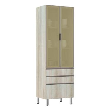 Imagem de Paneleiro 70Cm Vidro Bronze Luci Legno Crema