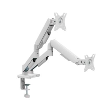 Imagem de Suporte de Mesa Bluecase Ergo Flexy Branco BSMTS02-1B 2 Monitores 17” a 32” Articulado