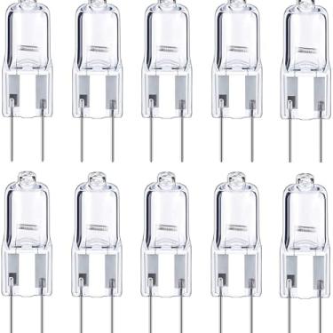 Imagem de Lâmpada de halogêneo G6.35 12v 5w-100w alto CRI 100 lâmpada de vidro de quartzo de ciclo de halogênio para instrumentos de precisão e sistemas de projeção (10 peças/10 W)