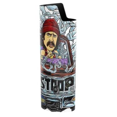 Imagem de Capa protetora para isqueiro de desenho animado vintage com isqueiro BIC J6 (Style3-Grey)