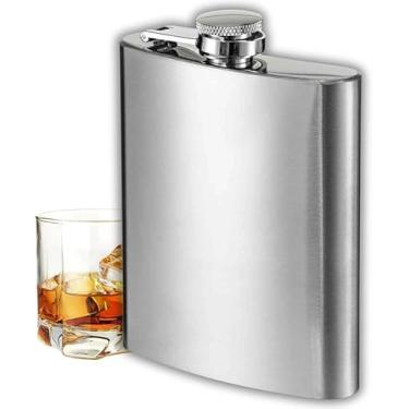 Imagem de Cantil de Bolso Porta Bebidas em Aço Inoxidável 210ml (7oz) | Ideal para Whisky, Vodka e Bebidas Destiladas