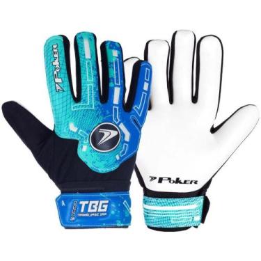 Imagem de Luva para Futebol Training GRIP JR. 5 AZ/VDA/BR PAR - Poker