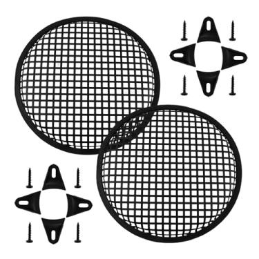 Imagem de Modengzhe Capa de grade de alto-falante de metal, grade de subwoofer de 25 cm protetora para alto-falante de carro, áudio doméstico, pacote com 2