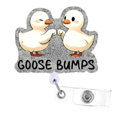 Imagem de Porta-crachás retrátil, cartão de identificação com clipe jacaré para nome de enfermeira CNA, carretel de crachá engraçado, clipe de crachá de identificação de estudante, desenho fofo, enfermagem