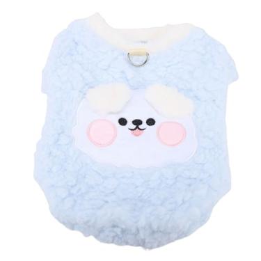 Imagem de Pssopp Roupas Quentes para Cães, Padrões Fofos Mantêm o Aquecimento Roupa de Filhote de Cachorro de Estimação Casaco de lã Macia para o Inverno Frio