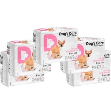 Imagem de Kit 5 Fralda Higiênica Descartável Dogs Care Para Cachorro Fêmea M 60 unidades