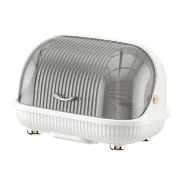 Imagem de MotiveTech Escorredor de talheres de mesa, suporte para xícaras, caixa organizadora para mamadeiras, escorredor de mamadeiras para bebês, canecas de café, L Porcelain White