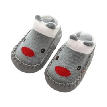 Imagem de Meias Pantufas Unissex Para Bebês Com Solas De Borracha Antiderrapante