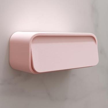 Imagem de Porta Escovas de Dentes para Banheiro com Fita Dupla Face Organizador Sem Furar Anti Derrapante para Família (ROSA,G)