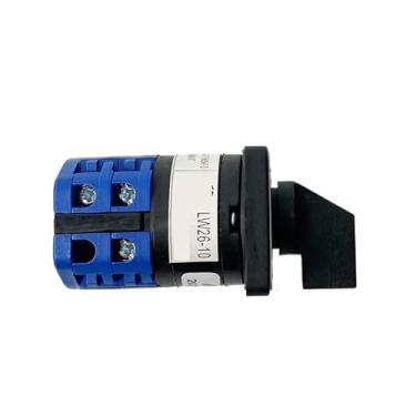 Imagem de Interruptor giratório de transferência 10 A, 3 posições, 2 polos, fonte de alimentação, um em três seletores de controle de sinal LW26-10/2, 1 peça (personalizável)