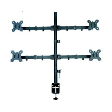 Imagem de Suporte de monitor de quatro telas de 43.2-68.6 cm comutação de tela horizontal e vertical LCD inteligente para cima e para baixo prateleira suspensa para computador