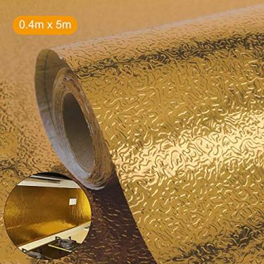 Imagem de Papel de Parede Autoadesivo para Splashback Cozinha Adesivo Alumínio à Prova Óleo Resistente ao Calor Forro Prateleira Contrapiso e Gaveta