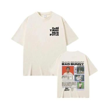 Imagem de Camiseta Gráfica Unissex Bad Bunny Hip Hop Estampa Fashion DeBi TiRAR 