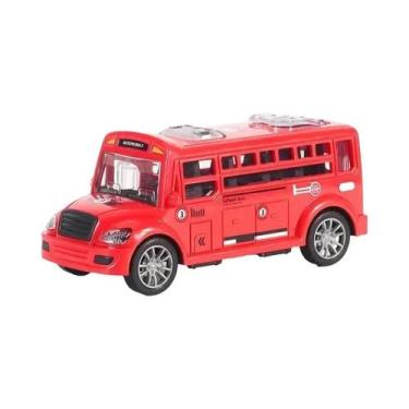 Imagem de Modelo De Ônibus Escolar Miniatura Para Meninos, Brinquedo Educativo C