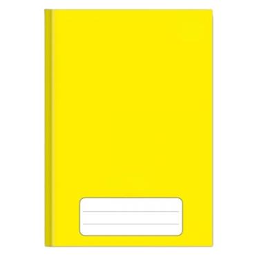 Imagem de Caderno 96 Folhas Escolar Brochura Capa Dura Costurado para Uso Diário Amarelo