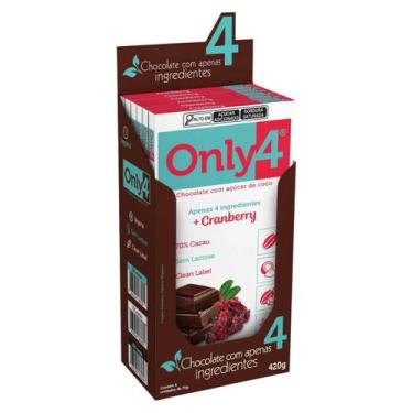 Imagem de Chocolate Vegano 70% Cacau Cranberry Only4 70g