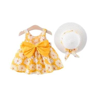 Imagem de Vestido Floral Para Festa Na Praia Para Menina Com Laço, Roupa Infanti