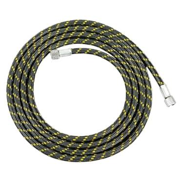 Imagem de Fancyes Mangueira de ar premium para kits de pintura com pincel, à prova de vazamentos, rosca de 1" a 1", mangueira de ar, Amarelo Preto