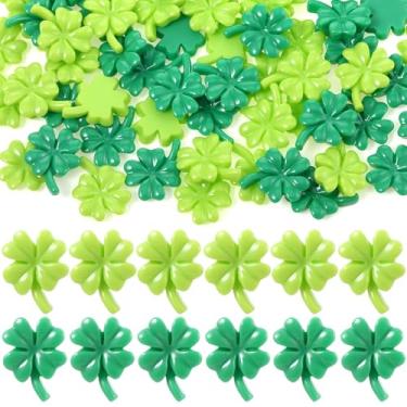 Imagem de GGSTDDUP 200 Pcs Mini Resin Four-Leaf Clover for St. Patrick's Day, Tiny Lucky Clovers, Miniature Four-Leaf Clover for DIY Craft Making for St Patrick’s Day Party Favors, Irish Day Decor (2 Colors)